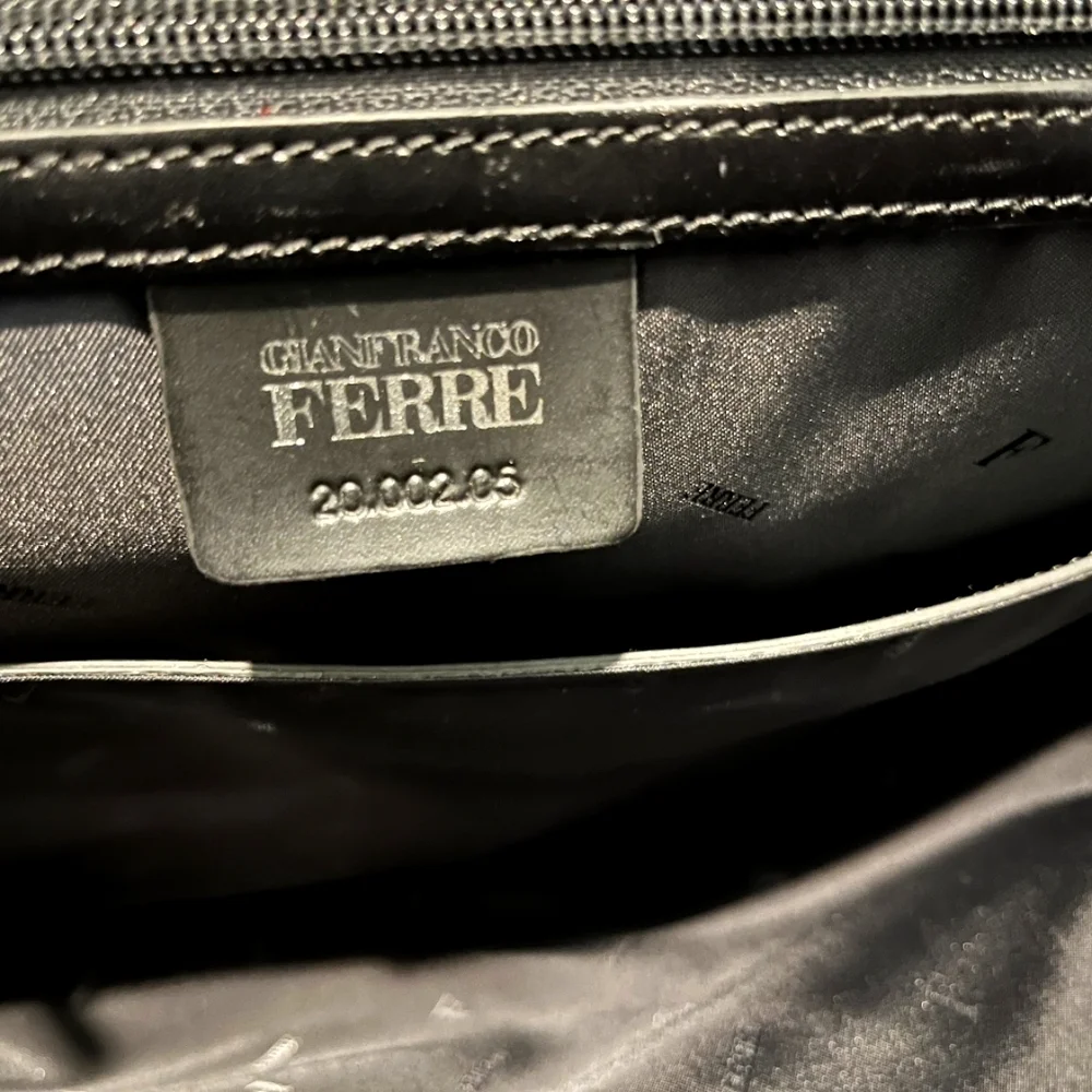 Gianfranco Ferre Soft Sided Nylon Briefcase with Leather Trim NWOT